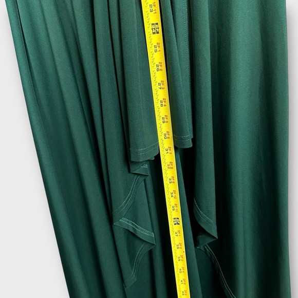 Womens Maxi Dress Green M Lace Keyhole Asymmetric Fishtail High Waist Whimsigoth - Picture 14 of 16